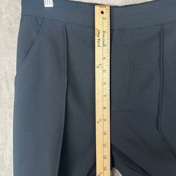 Maeve Anthropologie Black Dress Pants High Rise Cuffed Tapered Trousers Size 8 - Picture 8 of 11